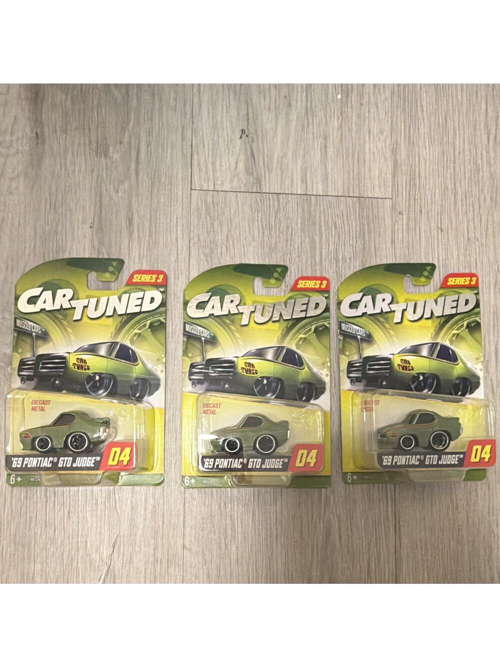 Car Tuned Series 3 Lot of 3 ‘69 Pontiac GTO Judge #04 Sealed New Lowrider